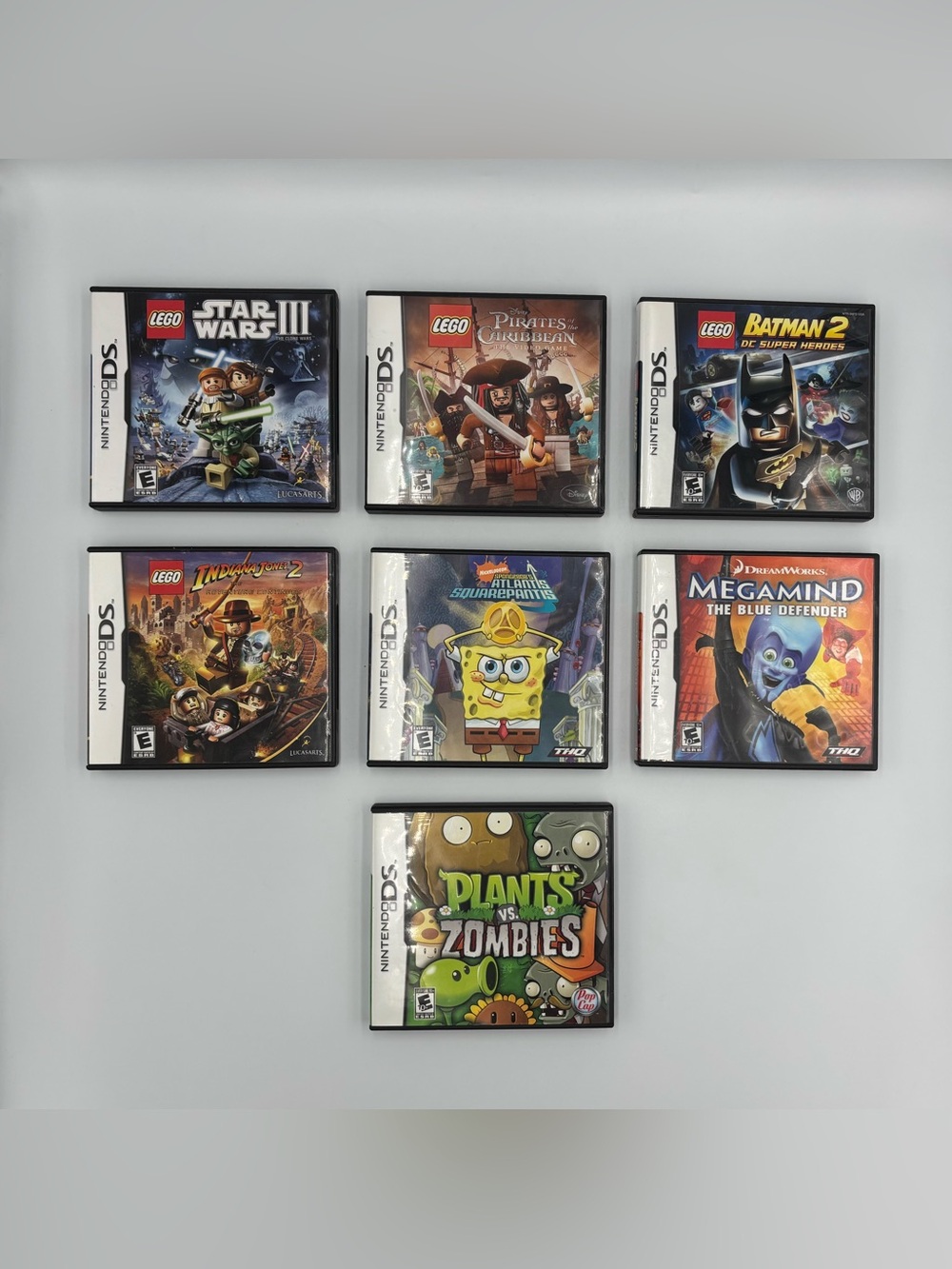 RARE Y2K DS Case Lot w/ Manuals- Lego Games Plants Vs Zombies SpongeBob & More